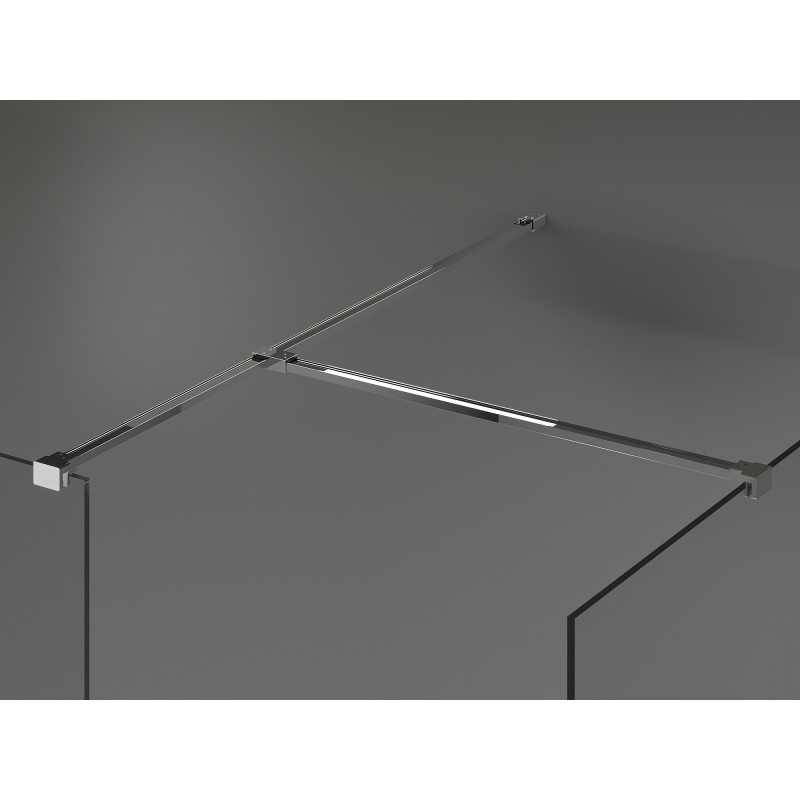 Mexen Kioto sprchová stěna Walk-in 130 x 70 cm, transparentní, chrom - 800-130-202-01-00-070