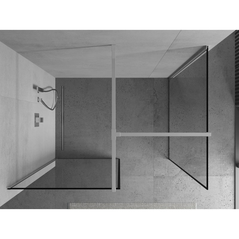 Mexen Kioto sprchová stěna Walk-in 150 x 120 cm, černý rámeček, chrom - 800-150-202-01-70-120