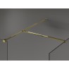 Mexen Kioto Sprchová stěna Walk-in 80 x 80 cm, černý rám, zlatá - 800-080-202-50-70-080