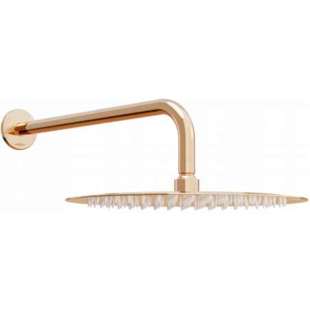 Mexen Slim sprchová hlavice 30 cm s ramenní sprchovou tyčí, růžové zlato - 79230211-60
