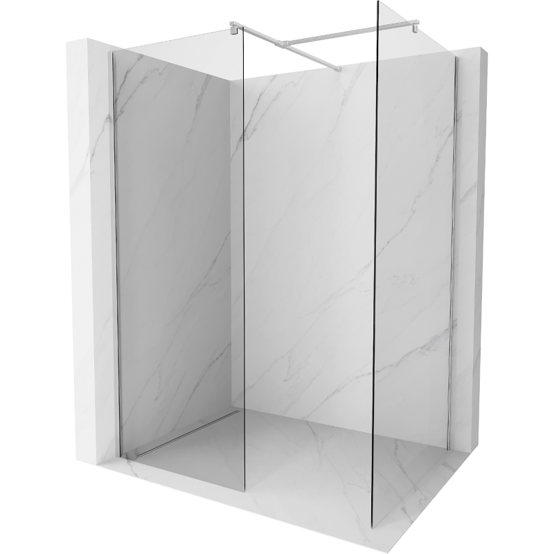 Mexen Kioto sprchová stěna Walk-in 180 x 75 cm, transparentní, chrom - 800-180-202-01-00-075