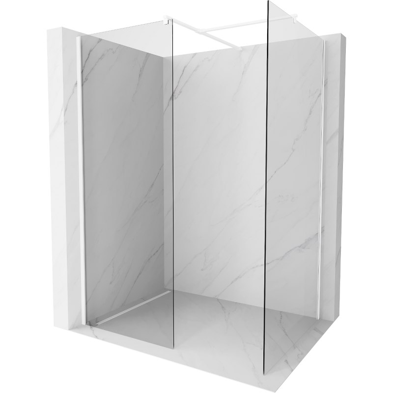 Mexen Kioto sprchová stěna Walk-in 90 x 90 cm, transparentní, bílá - 800-090-202-20-00-090