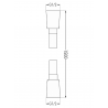 Mexen Cube DR02 podomítková sprchová sada s dešťovou sprchou 30 cm, zlatá - 77502DR0230-50