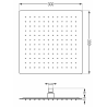 Mexen Cube DR02 podomítková sprchová sada s dešťovou sprchou 30 cm, zlatá - 77502DR0230-50