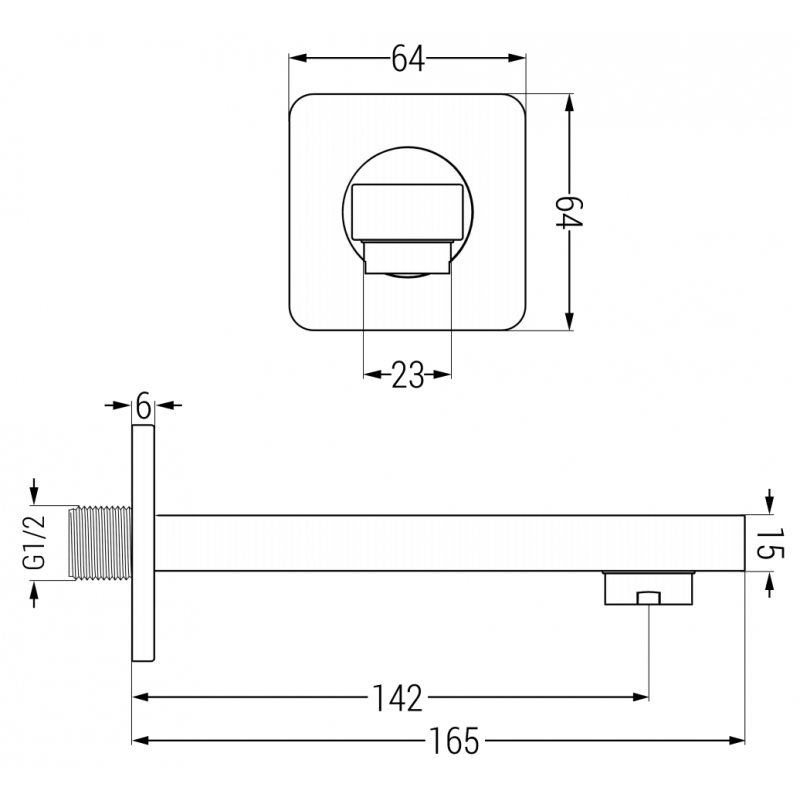 Mexen Cube DR02 podomítková sada vanovo-sprchová s dešťovou hlavicí 25 cm, černá - 77503DR0225-70