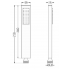 Mexen Cube DR02 podomítková sprchová sada s dešťovou hlavicí 25 cm, zlatá - 77502DR0225-50