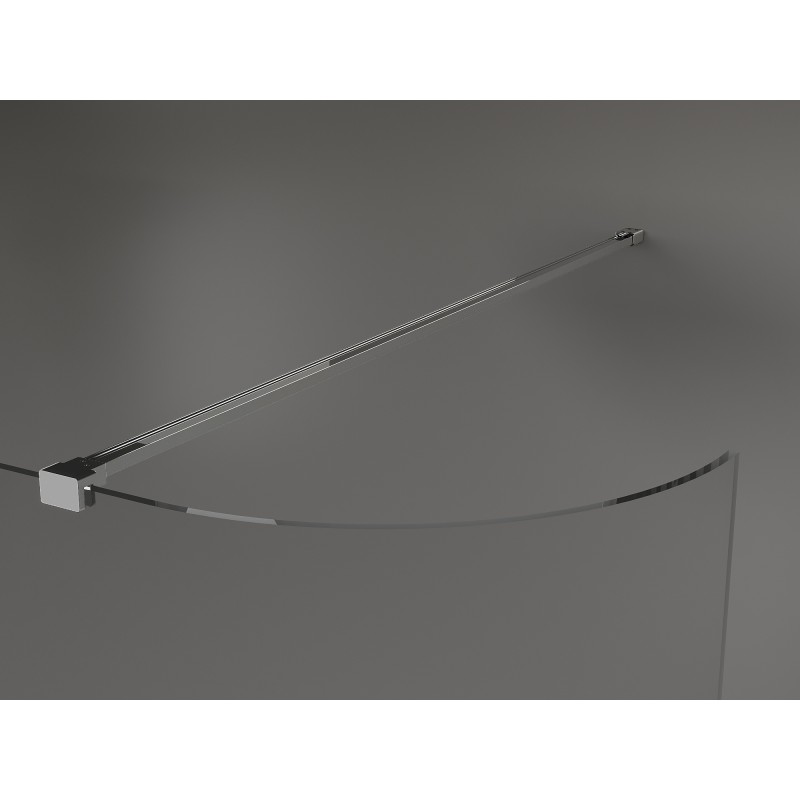 Mexen Kioto-R zaoblená sprchová zástěna Walk-in 150 x 200 cm, transparentní 8 mm, chrom - 800-150-101-01-06