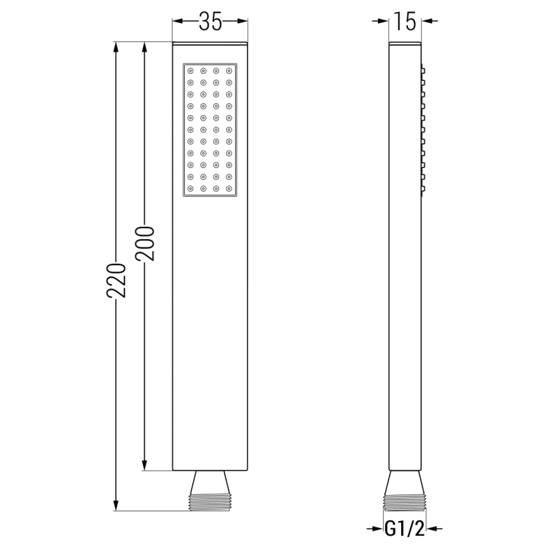 Mexen Cube DR02 podomítková vana-sprchová sada s dešťovou hlavicí 25 cm, zlatá - 77503DR0225-50