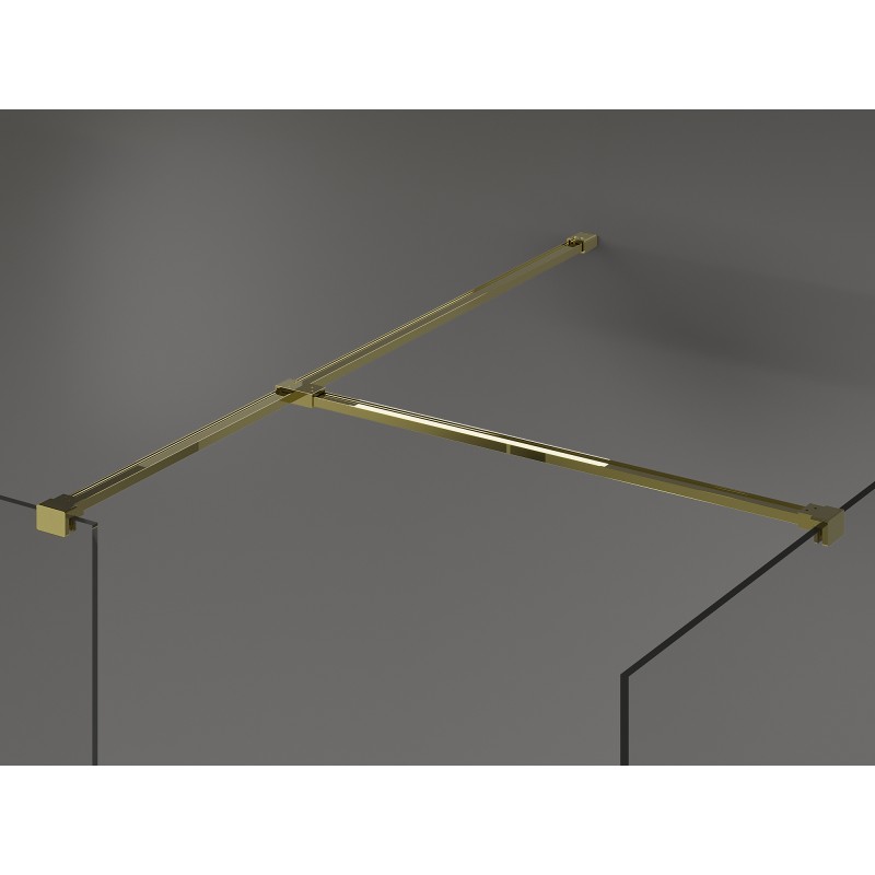 Mexen Kioto sprchová stěna Walk-in 180 x 95 cm, transparentní, zlatá - 800-180-202-50-00-095