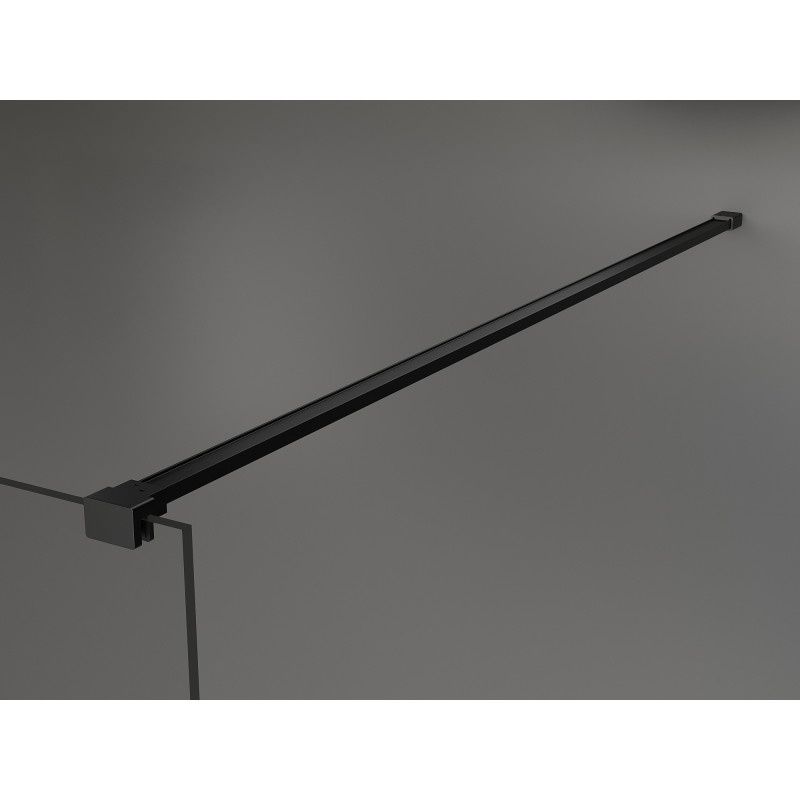 Mexen Kioto sprchová stěna 90 x 200 cm, proužky 8 mm, černá - 800-090-101-70-09
