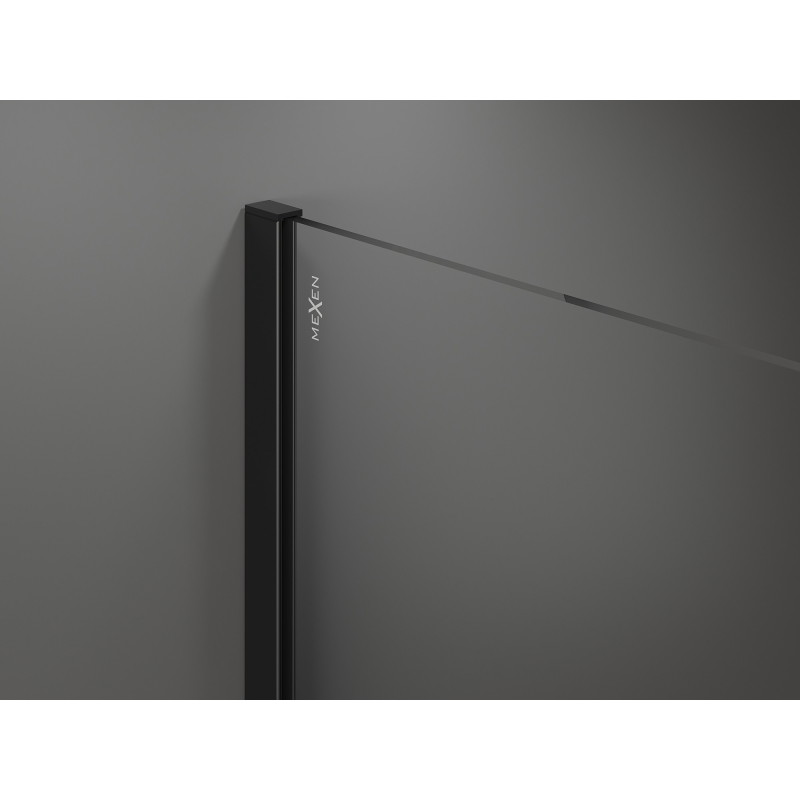Mexen Kioto sprchová stěna Walk-in 110 x 75 cm, transparentní, černá - 800-110-202-70-00-075