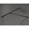 Mexen Kioto sprchová stěna Walk-in 110 x 75 cm, transparentní, černá - 800-110-202-70-00-075