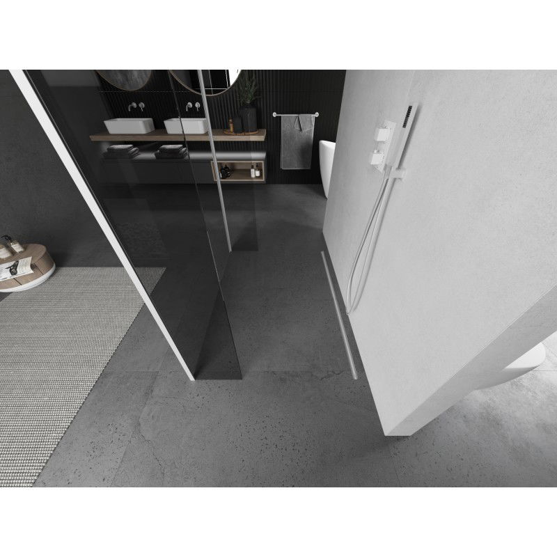 Mexen Kioto volně stojící sprchová stěna 90 x 30 x 30 cm, transparentní, bílá - 800-090-030-222-20-00-030