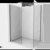 Mexen Kioto sprchová stěna Walk-in 150 x 80 cm, transparentní, černá - 800-150-202-70-00-080