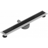 Mexen Flat 360° MGB otočný liniový odtok 60 cm, černé sklo - 1026060-40