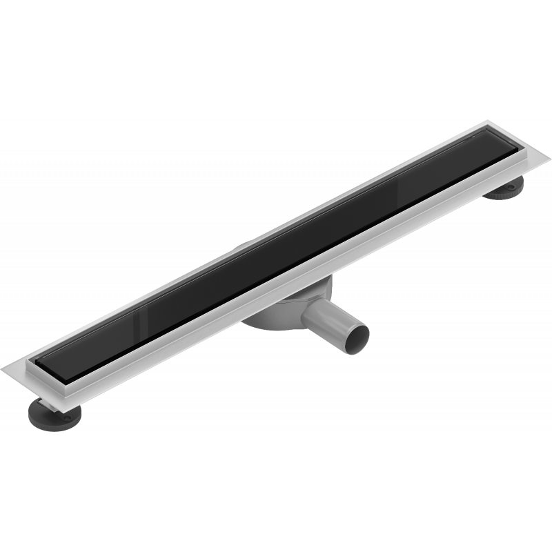 Mexen Flat 360° MGB otočný liniový odtok 60 cm, černé sklo - 1026060-40