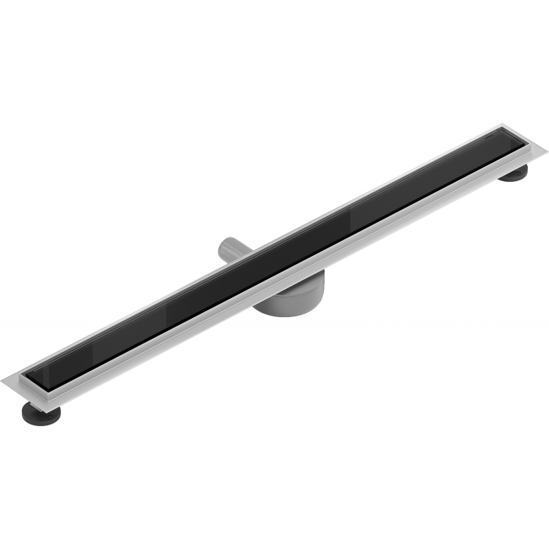 Mexen Flat 360° MGB obousměrný sprchový žlab 80 cm, černé sklo - 1026080-40