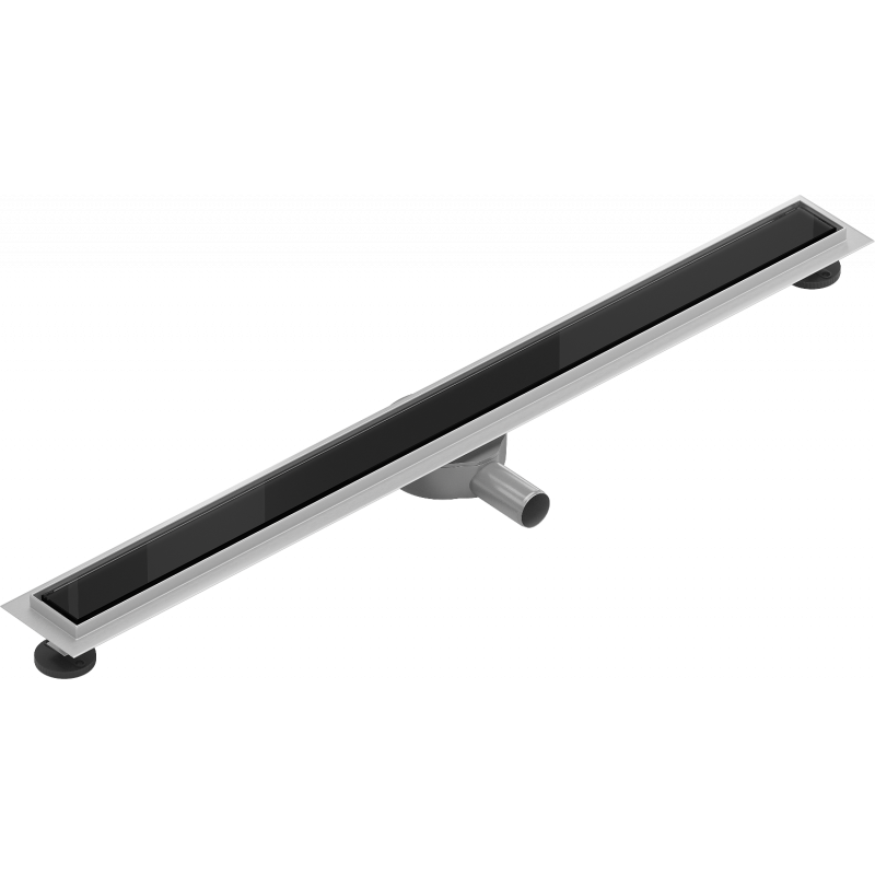 Mexen Flat 360° MGB otočný liniový odtok 90 cm, černé sklo - 1026090-40