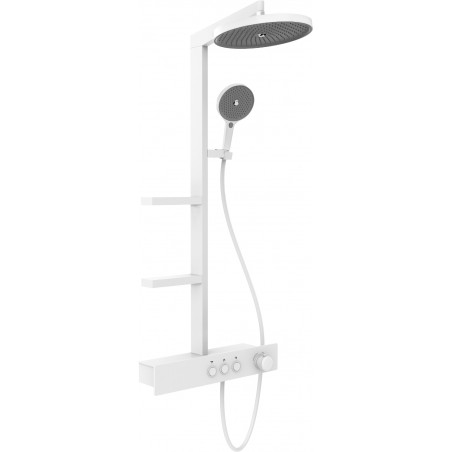 Mexen Plex nástěnný sprchový set s dešťovou sprchou a baterií, bílý - 78103-20