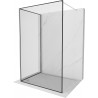 Mexen Kioto sprchová stěna Walk-in 130 x 70 cm, černý vzor, chrom - 800-130-212-01-70-070