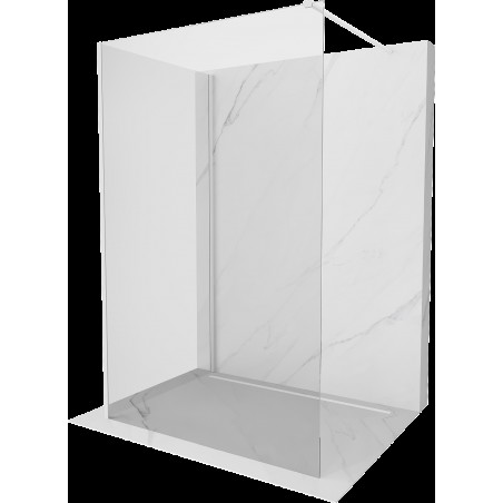 Mexen Kioto sprchová stěna Walk-in 130 x 75 cm, transparentní, bílá - 800-130-212-20-00-075