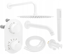 Mexen Kai DR70 podomítková vana a sprchový set s dešťovou sprchou 30 cm, bílá - 77602DR70301-20