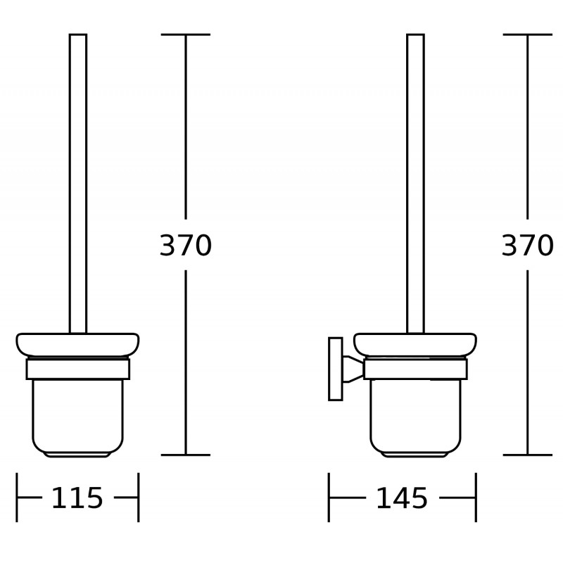 Mexen Rufo WC kartáč, chrom - 7050950-00