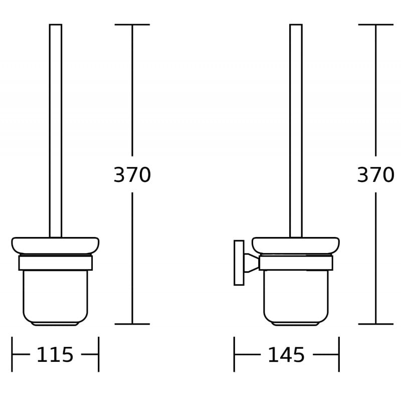 Mexen Rufo záchodová štětka, zlatá - 7050950-50