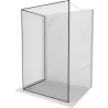 Mexen Kioto sprchová stěna Walk-in 120 x 80 cm, černý rám, bílá - 800-120-212-20-70-080