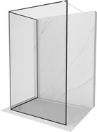 Mexen Kioto sprchová stěna Walk-in 120 x 80 cm, černý rám, bílá - 800-120-212-20-70-080