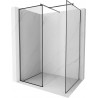 Mexen Kioto sprchová zástěna Walk-in 160 x 110 cm, černý vzor, broušená gun gray - 800-160-202-66-70-110