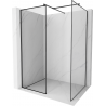Mexen Kioto sprchová zástěna Walk-in 140 x 70 cm, černý rám, černá - 800-140-202-70-70-070