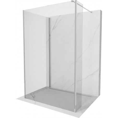 Mexen Kioto sprchová stěna Walk-in 140 x 80 x 30 cm, průhledná, chrom - 800-140-080-221-01-00-030