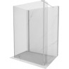 Mexen Kioto sprchová stěna Walk-in 140 x 80 x 30 cm, průhledná, chrom - 800-140-080-221-01-00-030