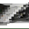 Mexen Kioto sprchová stěna Walk-in 120 x 80 cm, černý rám, zlatá - 800-120-212-50-70-080