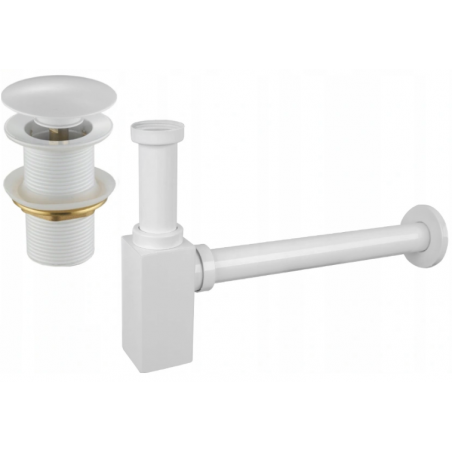 Mexen polonádrže umyvadlový čtvercový s klik-klak zátkou, bez přepadu, bílý - 7991060-20