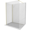 Mexen Kioto sprchová stěna Walk-in 140 x 100 cm, transparentní, kartáčovaná zlatá - 800-140-212-55-00-100