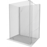 Mexen Kioto sprchová stěna Walk-in 125 x 90 x 40 cm, průhledná, chrom - 800-125-090-221-01-00-040