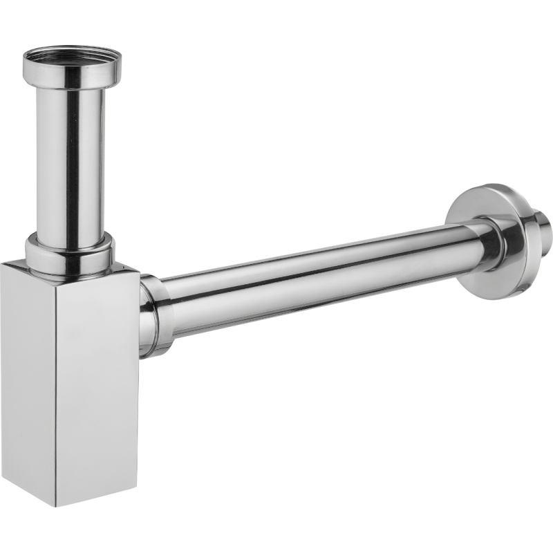Mexen poloviční umyvadlový sifon čtvercový, chrom - 79960-00