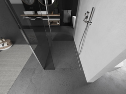 Mexen Kioto sprchová zástěna Walk-in 140 x 95 x 40 cm, transparentní, chrom - 800-140-095-221-01-00-040