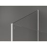 Mexen Kioto sprchová stěna Walk-in 135 x 80 x 30 cm, průhledná, bílá - 800-135-080-221-20-00-030