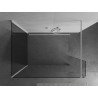Mexen Kioto sprchová stěna Walk-in 135 x 80 x 30 cm, průhledná, bílá - 800-135-080-221-20-00-030