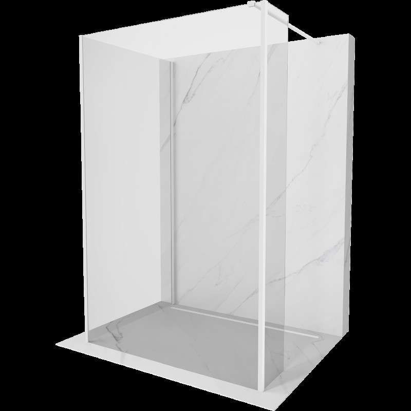 Mexen Kioto sprchový box Walk-in 110 x 95 x 30 cm, transparentní, bílá - 800-110-095-221-20-00-030