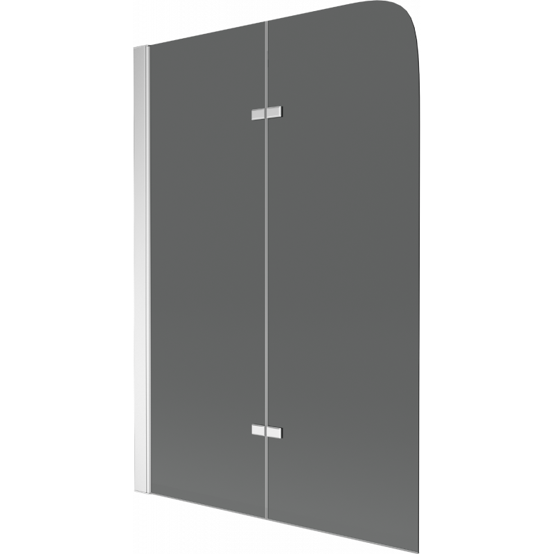 Mexen Felix vanová zástěna 2-dílná 80 x 140 cm, grafit, chrom - 890-080-002-01-40