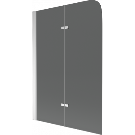 Mexen Felix vanová zástěna 2-dílná 80 x 140 cm, grafit, chrom - 890-080-002-01-40