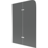 Mexen Felix vanová zástěna 2-dílná 80 x 140 cm, grafit, chrom - 890-080-002-01-40