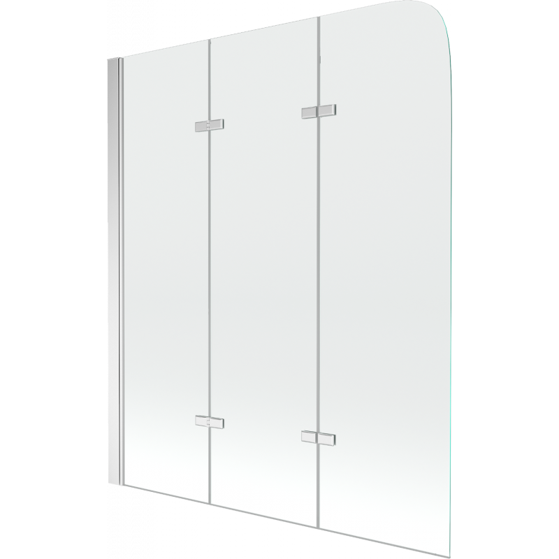 Mexen Felix tříkřídlá vanová zástěna 120 x 140 cm, transparentní, chrom - 890-120-003-01-00