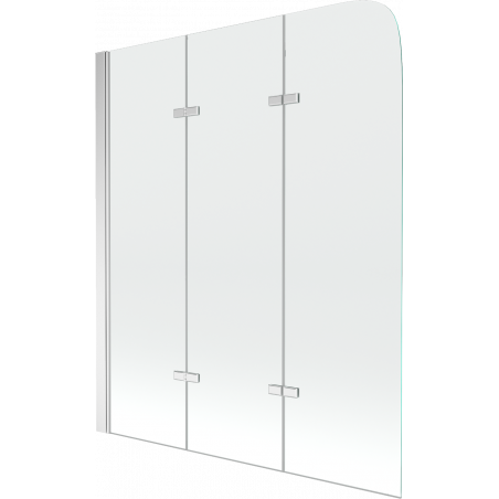 Mexen Felix tříkřídlá vanová zástěna 120 x 140 cm, transparentní, chrom - 890-120-003-01-00