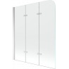 Mexen Felix tříkřídlá vanová zástěna 120 x 140 cm, transparentní, chrom - 890-120-003-01-00