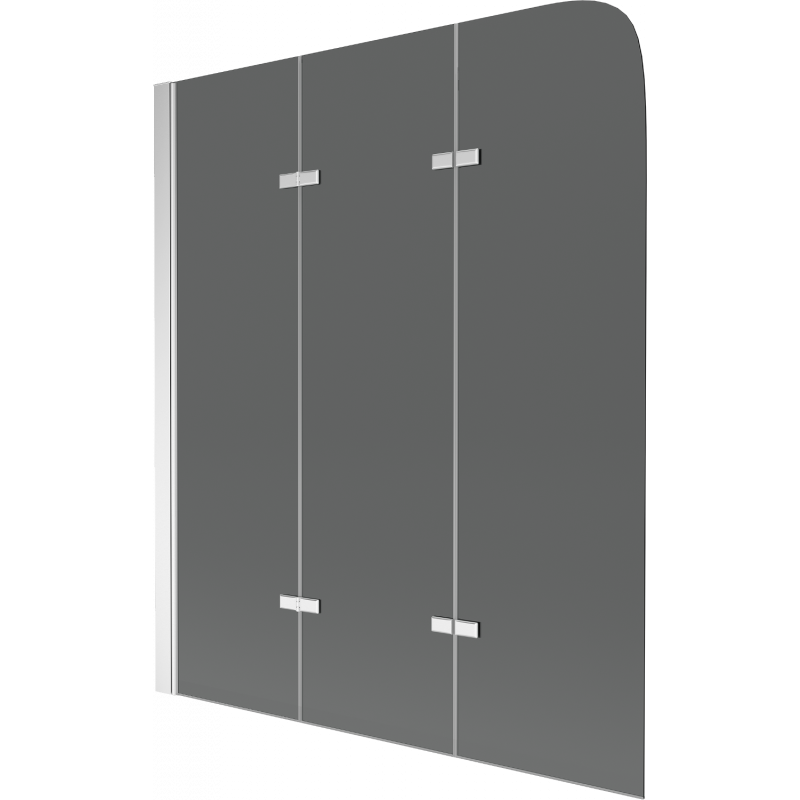 Mexen Felix tříkřídlý vanový paraván 120 x 140 cm, grafit, chrom - 890-120-003-01-40